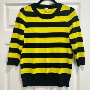 Striped Black and Yellow Women's Sweater